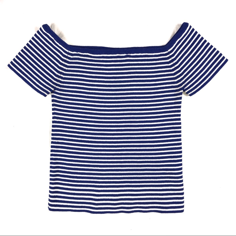 Madewell - Off The Shoulder Striped Sweater Top - Picture 3 of 4